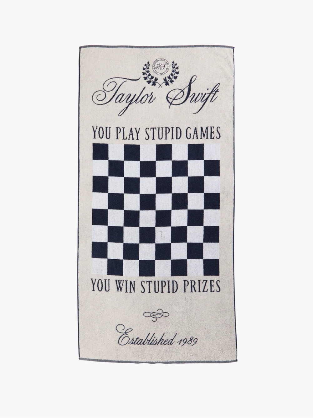Taylor Swift Cruel Summer NIB towel and checkers